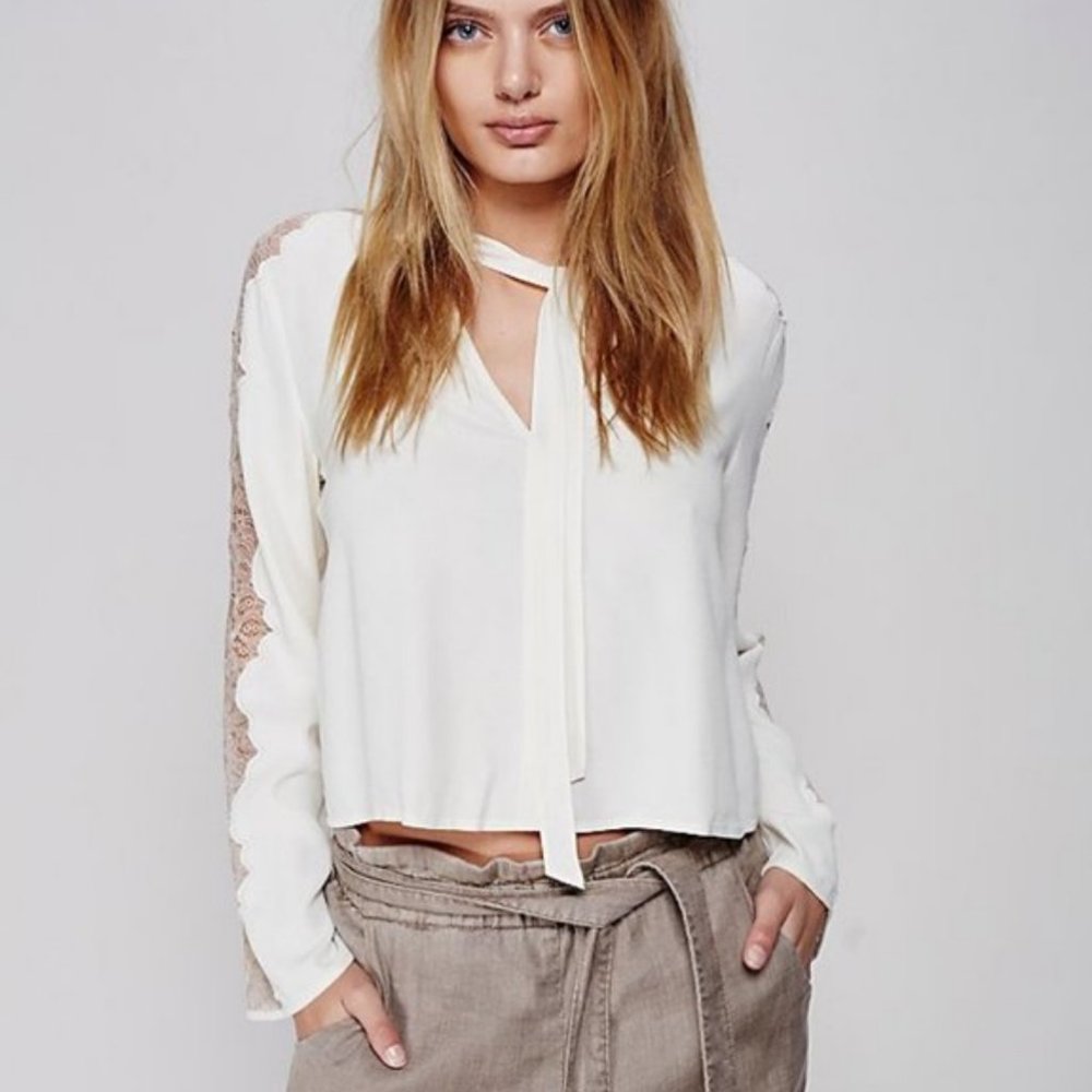 Free People White Blouse